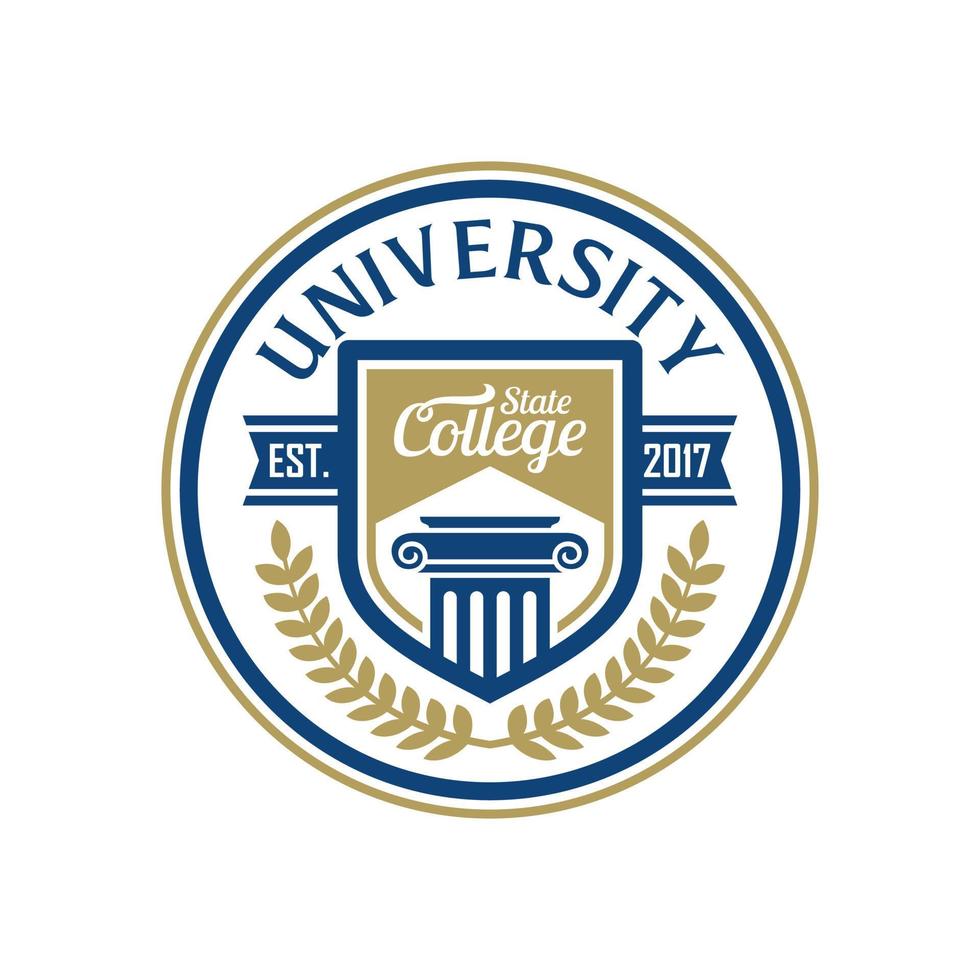 Design-Vektorvorlage für das Logo der Universitätsbildung vektor