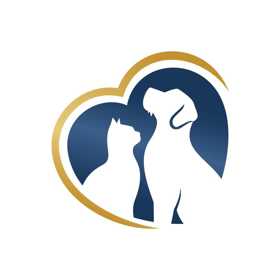 Tier-Haustier-Logo-Vektor-Vorlage vektor