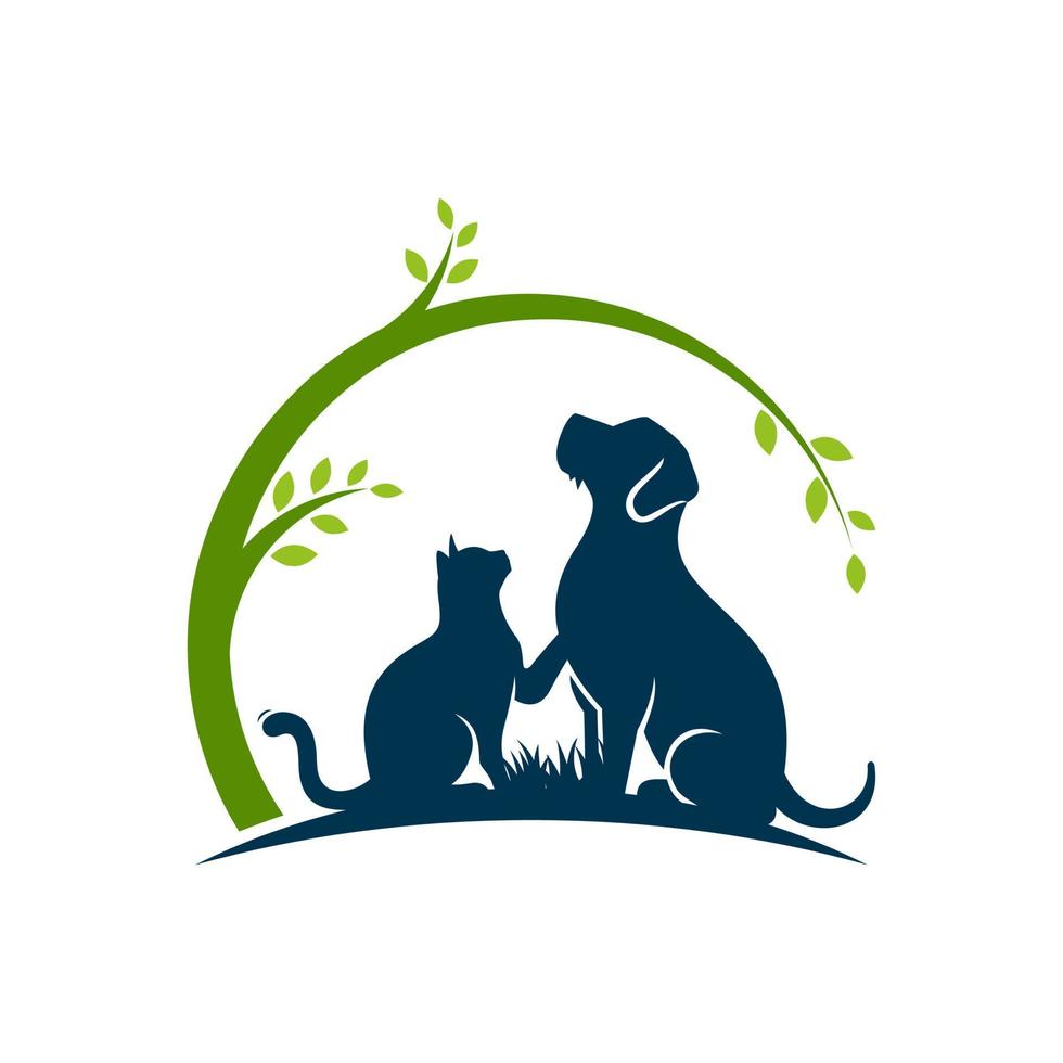 moderna djur husdjur logotyp mall vektor