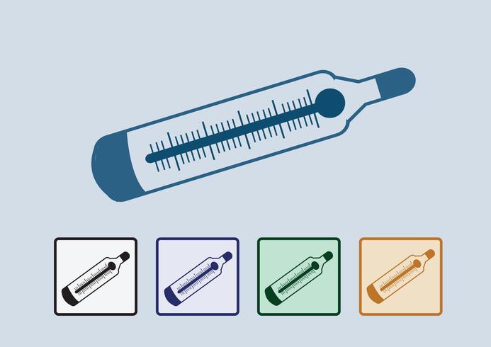 Medicinsk termometer webbikon vektor