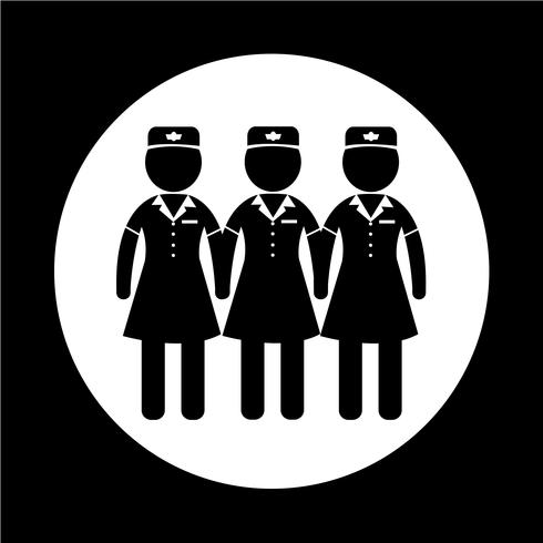 Stewardess-Symbol vektor