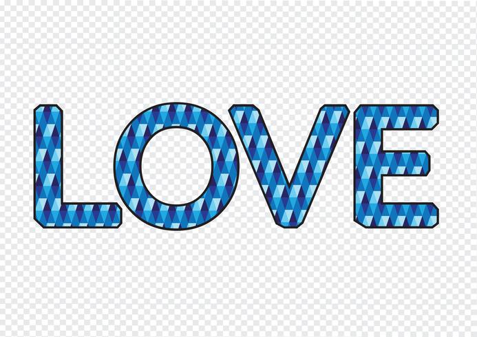 LIEBE Schriftart für Valentinstagskarte vektor