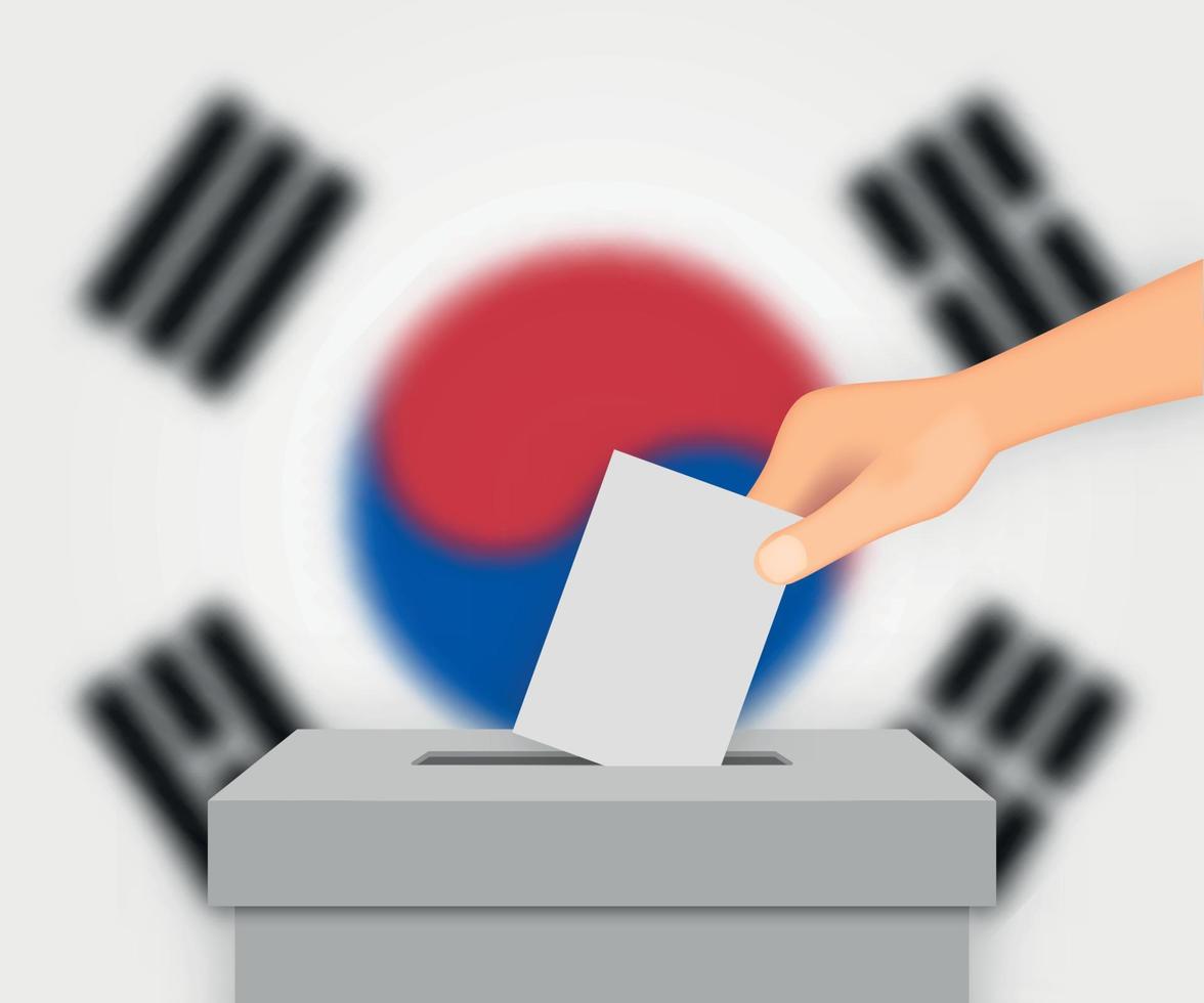 südkorea wahlbanner hintergrund. Vorlage für Ihr Design vektor