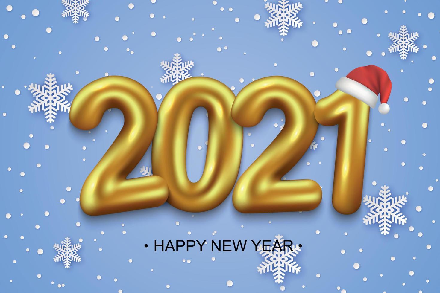 2021 Neujahrshintergrund. festliche Premium-Designvorlage für ho vektor