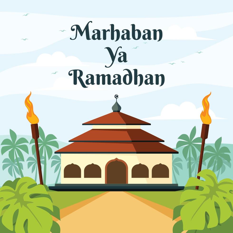 ramadhan dorfmoschee vektor