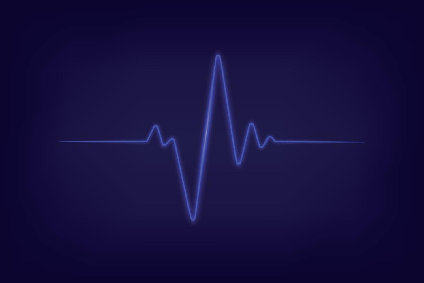 Herzschlag-Neonlichteffekt. EKG-Herzpulsvorlage für Ihr Design vektor