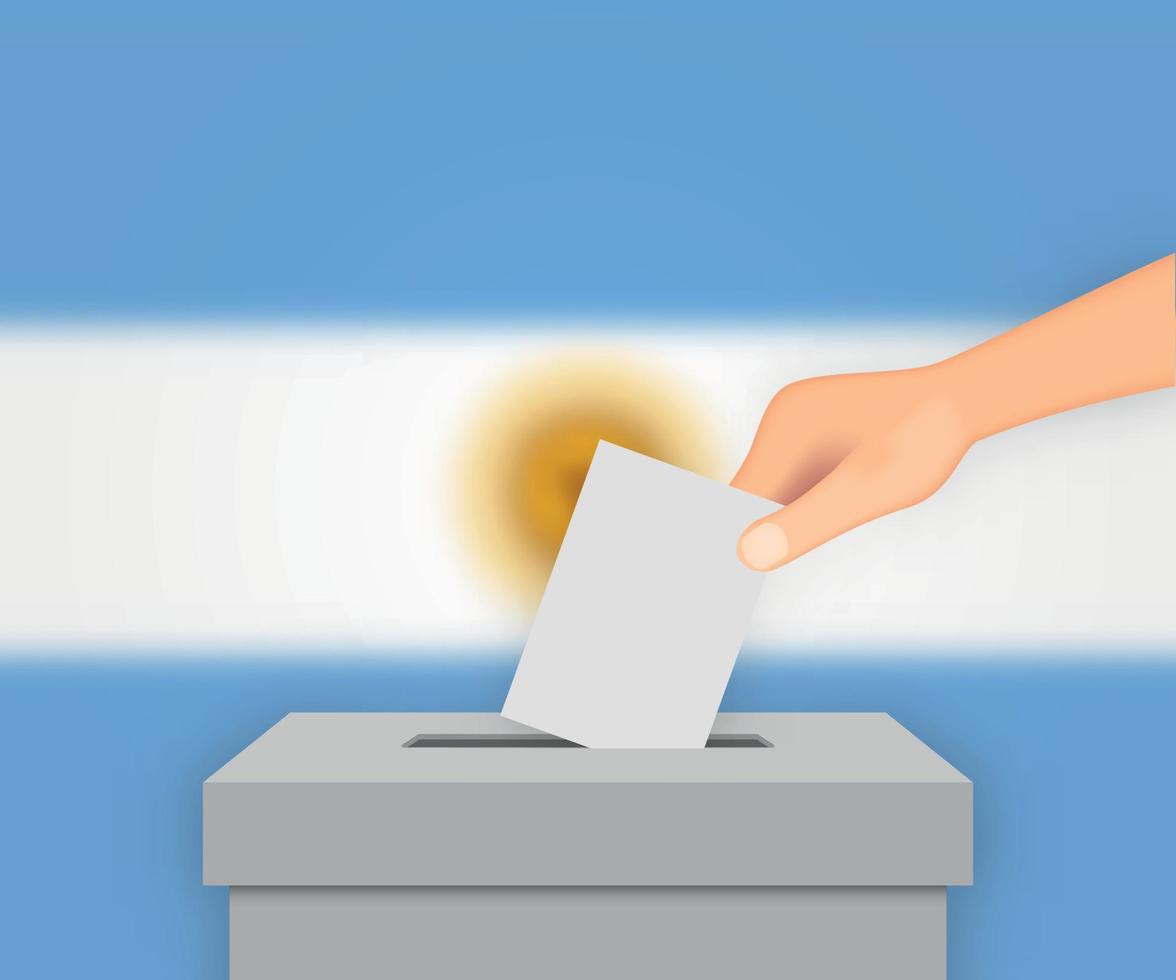 argentinien wahlbanner hintergrund. Vorlage für Ihr Design vektor