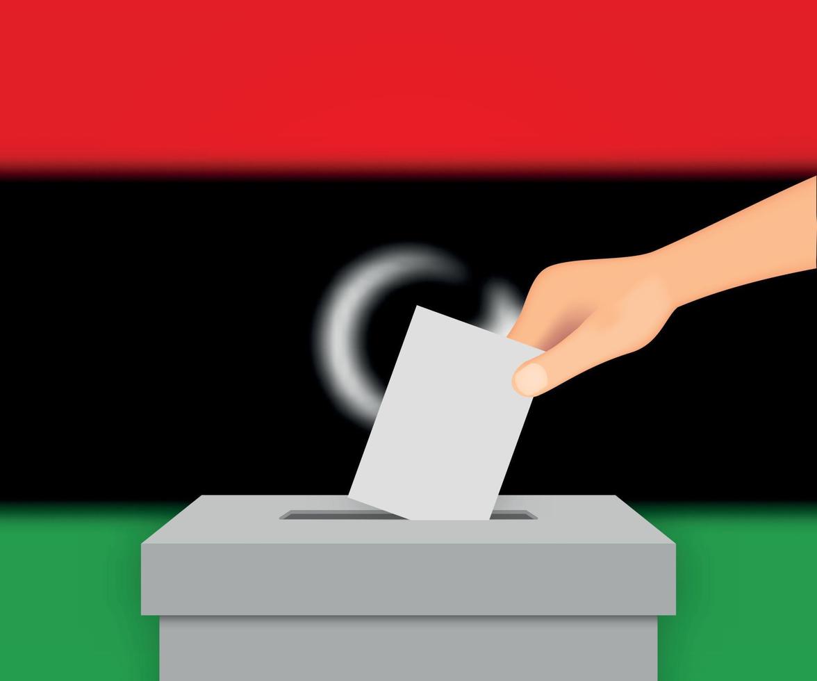 libyen wahlbanner hintergrund. Vorlage für Ihr Design vektor