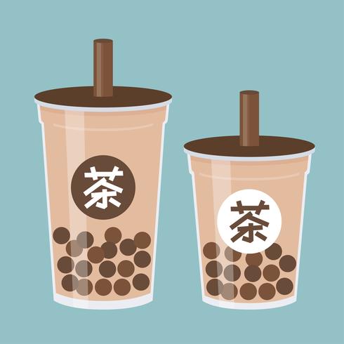 Bubble Tea oder Pearl Milchtee Vektor-Illustration vektor