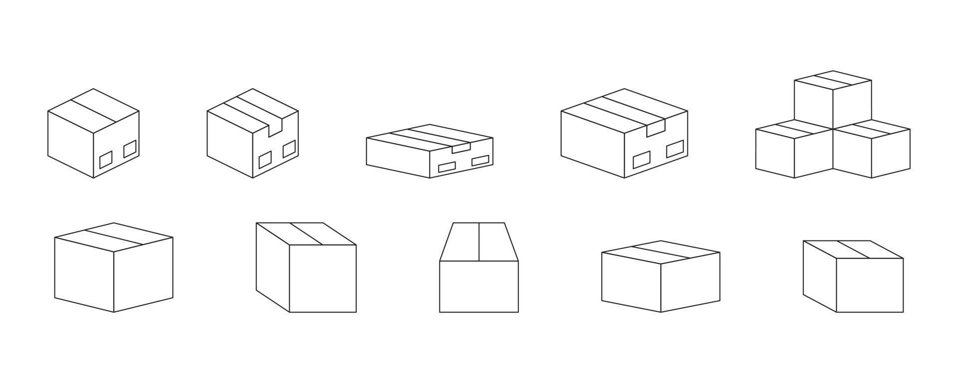 Karton-Vektorsymbol editierbar vektor