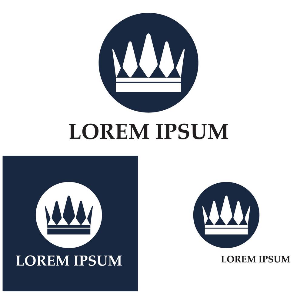 uppsättning kronikoner. insamling av kronutmärkelser för vinnare champions ledarskap. vektor isolerade element för logotyp etikett spel hotell en app design. kunglig kung drottning prinsess krona.