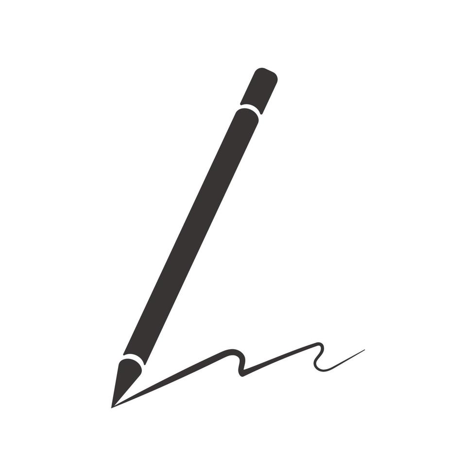 penna och stroke illustration ikon vektor. platt och enkel form vektor