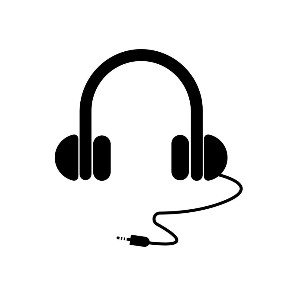 Kopfhörer-Symbolvektor. Werkzeuge zum Musikhören. Vorlagen für verschiedene Anwendungen in der Musik vektor