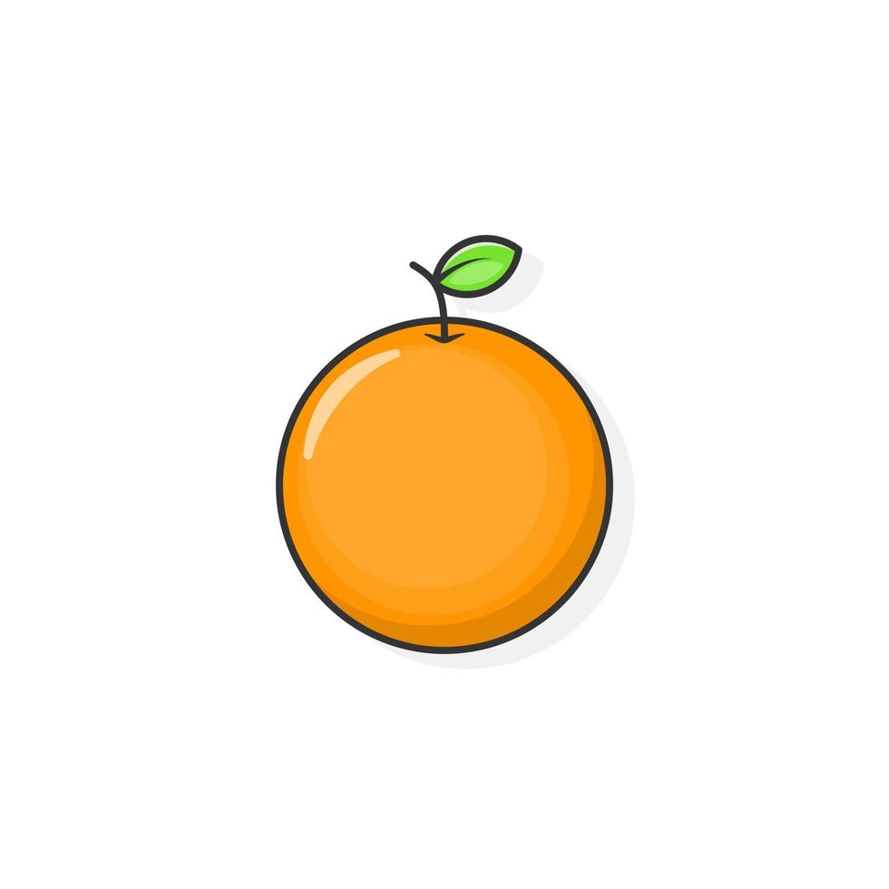 tecknad ikon av orange. orange ikon vektor