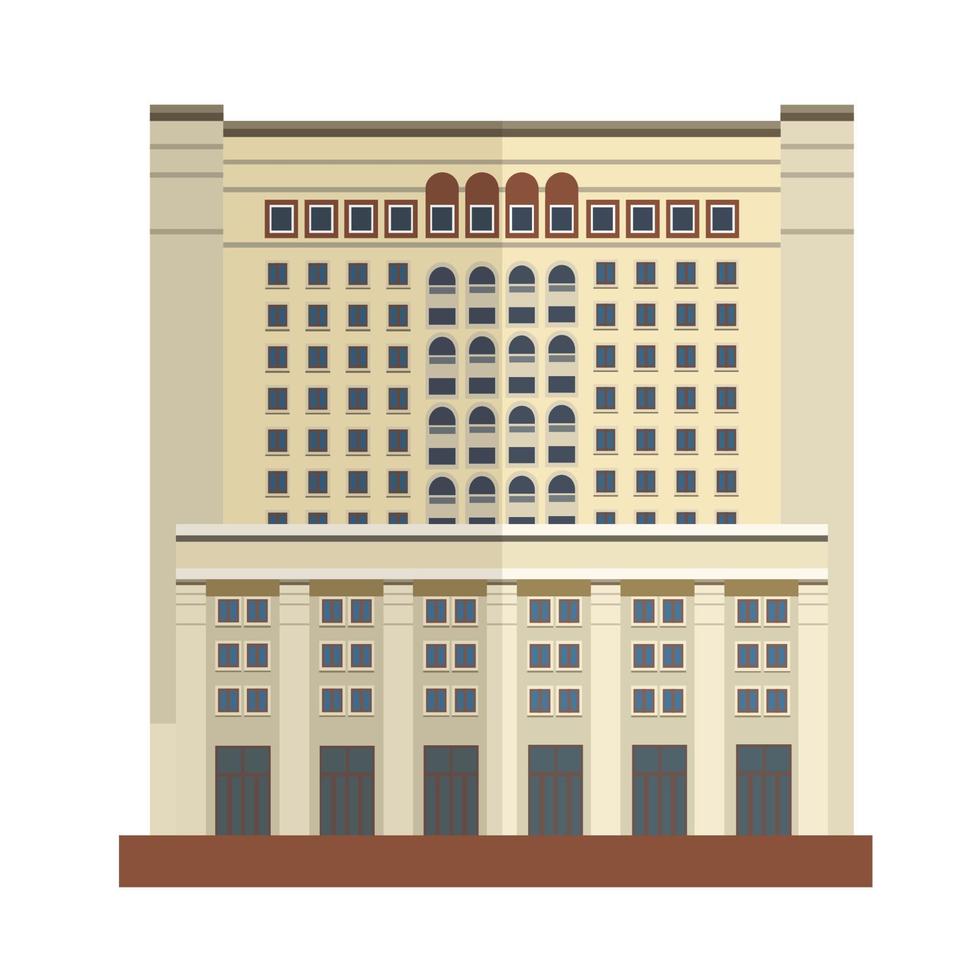 Außenvektordesign des Regierungsgebäudes vektor