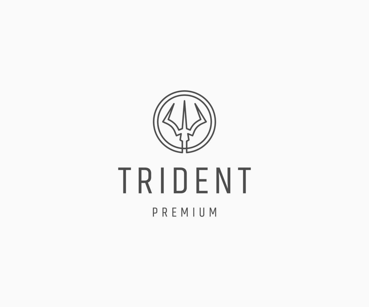 Trident logotyp ikon formgivningsmall vektor