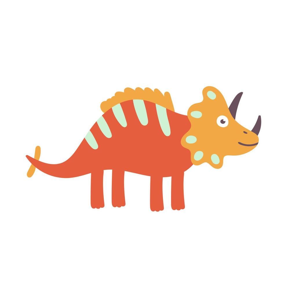 süßer Triceratops-Dinosaurier. Dinosaurier-Vektorcharakter vektor