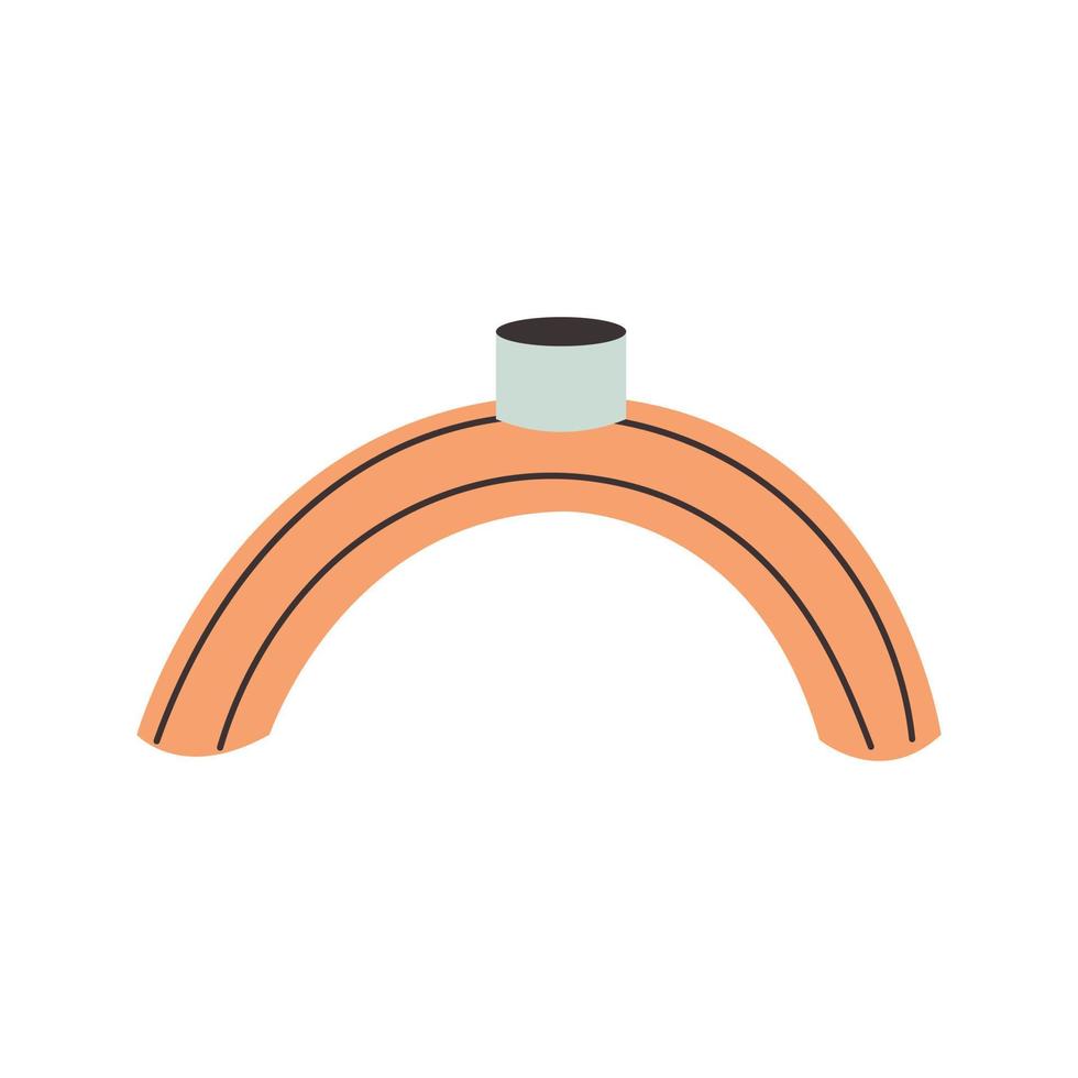 Moderne Keramikvase mit gebogenem Bogen vektor