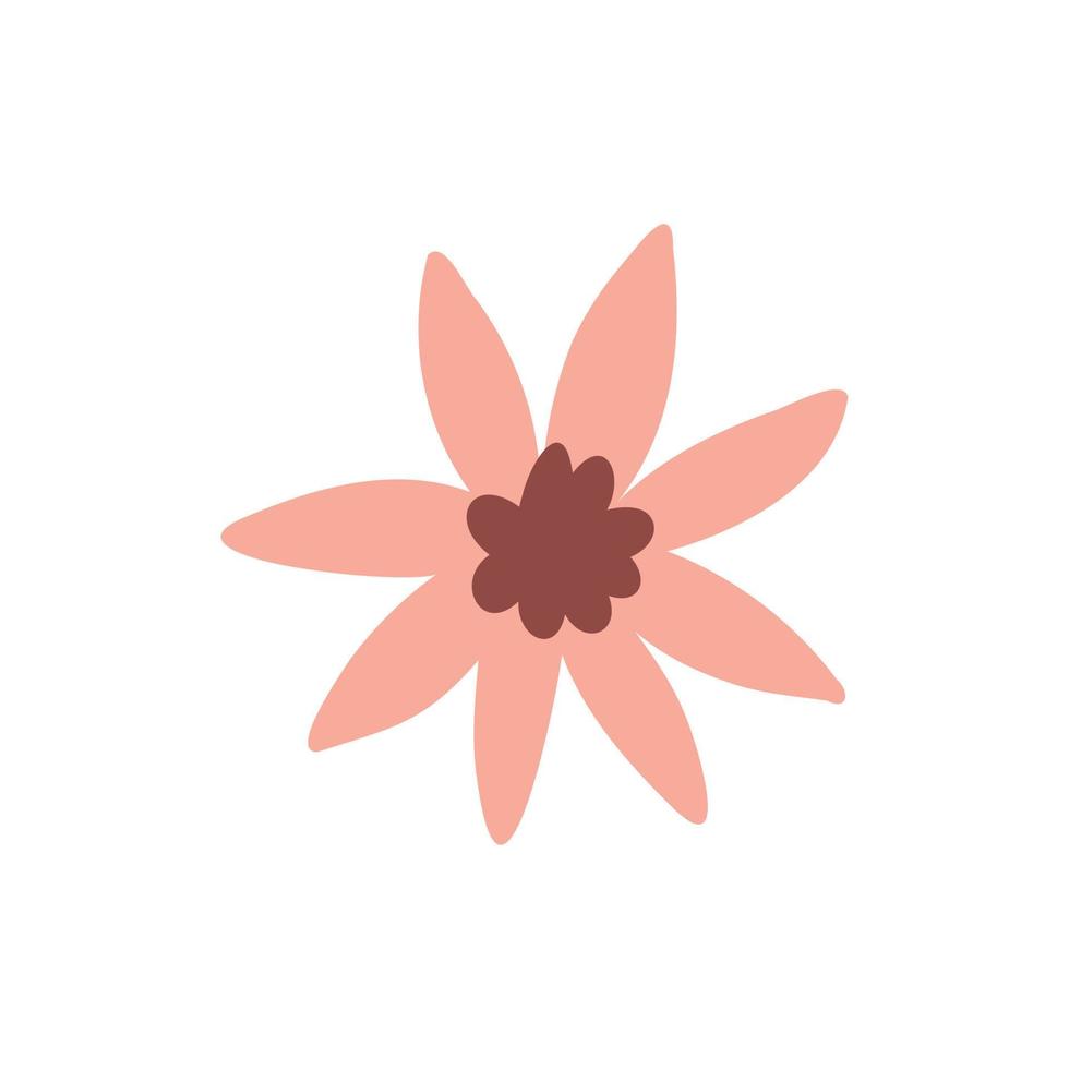 naiv blossom rosa blomma vektor