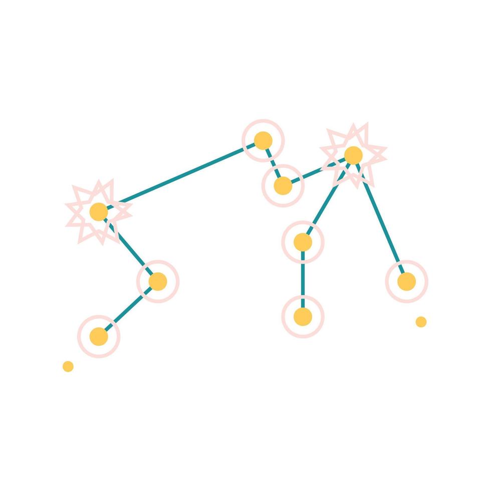 wassermann konstellation gekritzel vektor