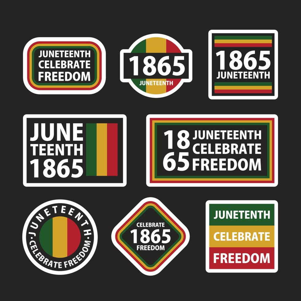 juneteenth awareness dekalpaket vektor