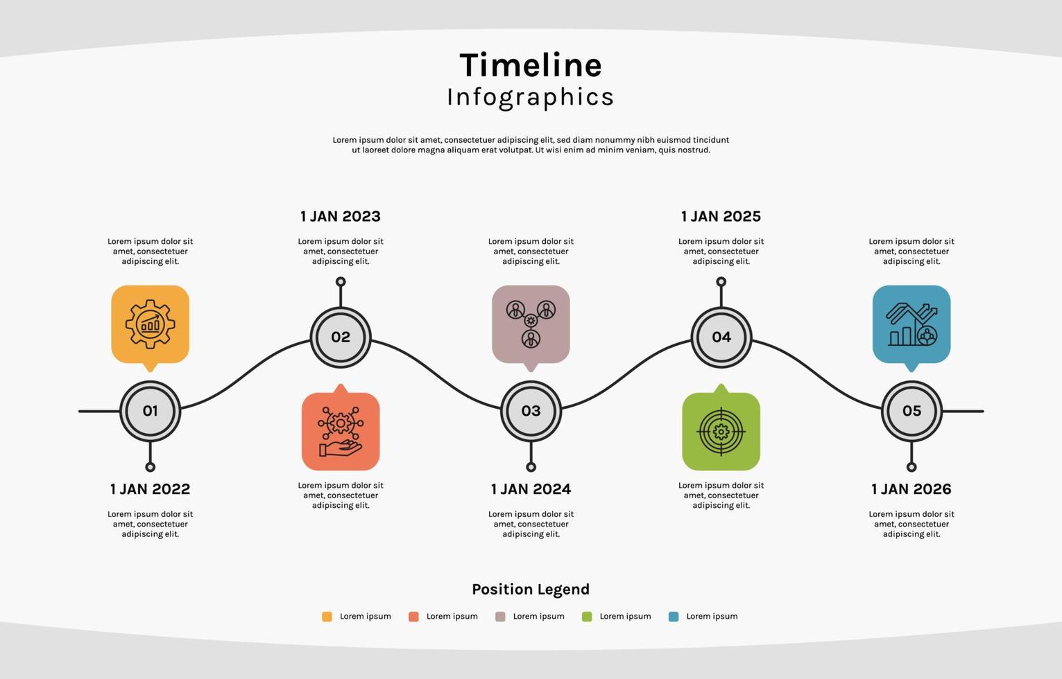 Timeline Business Infografik vektor