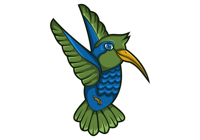 Kolibri-Maskottchen-Vektor-Illustration vektor