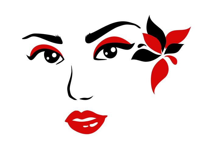 lady face vector illustration