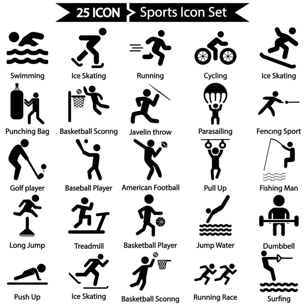 sport ikonuppsättning vektor