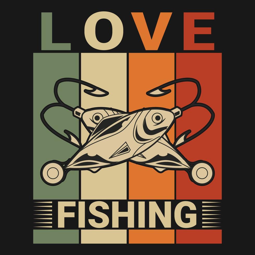 fiskeälskare vektor t-shirt