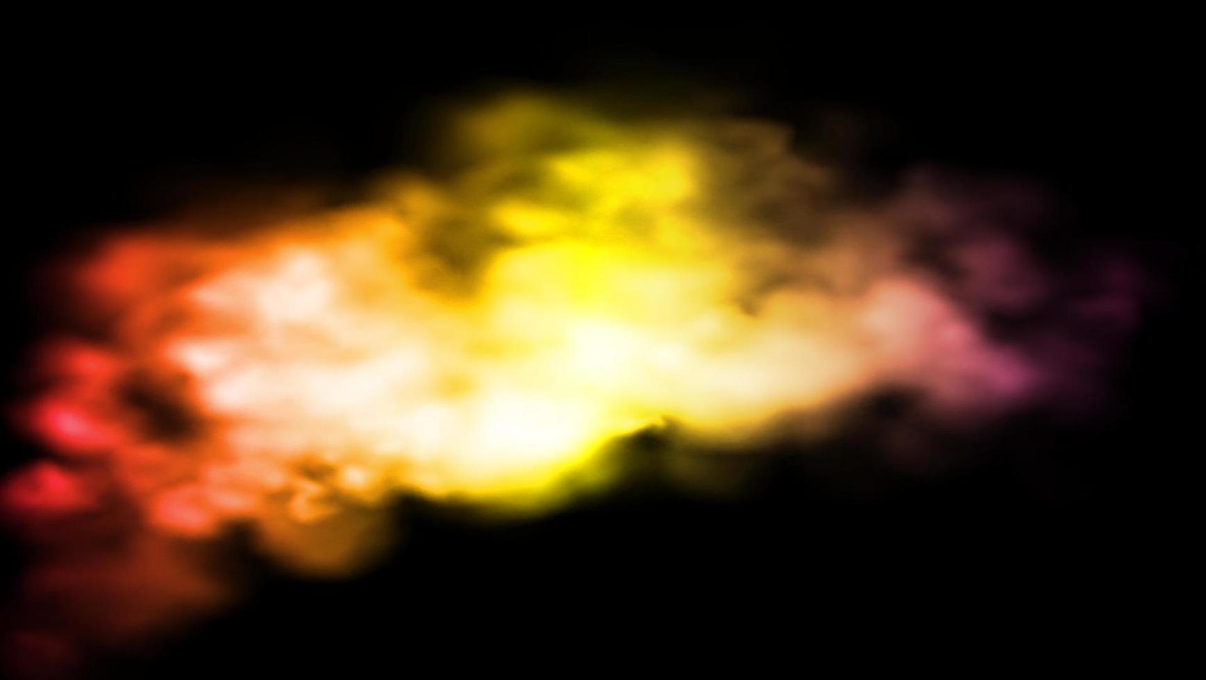 färgglad dimma eller rök isolerad, transparent specialeffekt. ljus vektor molnighet, dimma eller smog bakgrund. vektor illustration