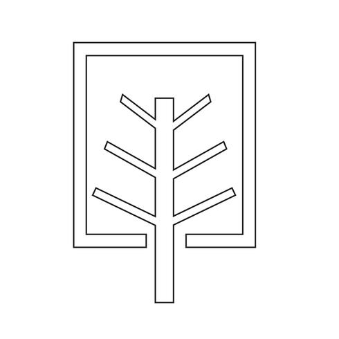 Baum Symbol Symbol Zeichen vektor