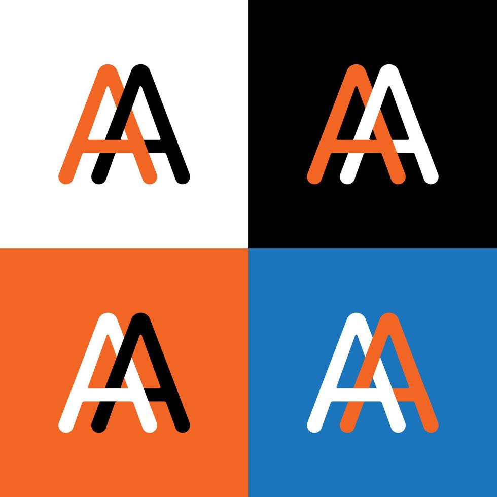 bokstaven aa logotyp. inledande bokstaven aa logotyp design vektor. vektor