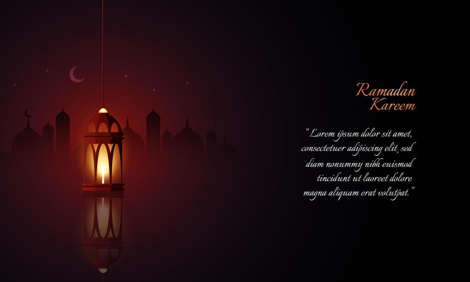 ramadan kareem bakgrund för gratulationskort eller sociala medier banner. vektor illustration.