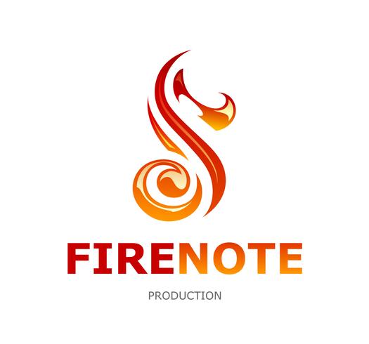 Fire Note-Logo vektor