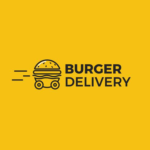 Snabb Burgerleverans hamburgare bil vektor