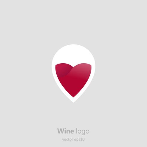 Set Logo rund mit einem Glas Wein. Kapsel mit Flüssigkeit in Bewegung. Flache Illustration der Vektorsteigung vektor