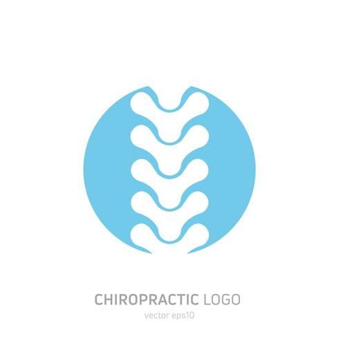 Logo Manuelle Therapie einstellen. Chiropraktik und andere alternative Medizin. Arztpraxis, Schulungen. Flache Steigungsillustration des Vektors vektor