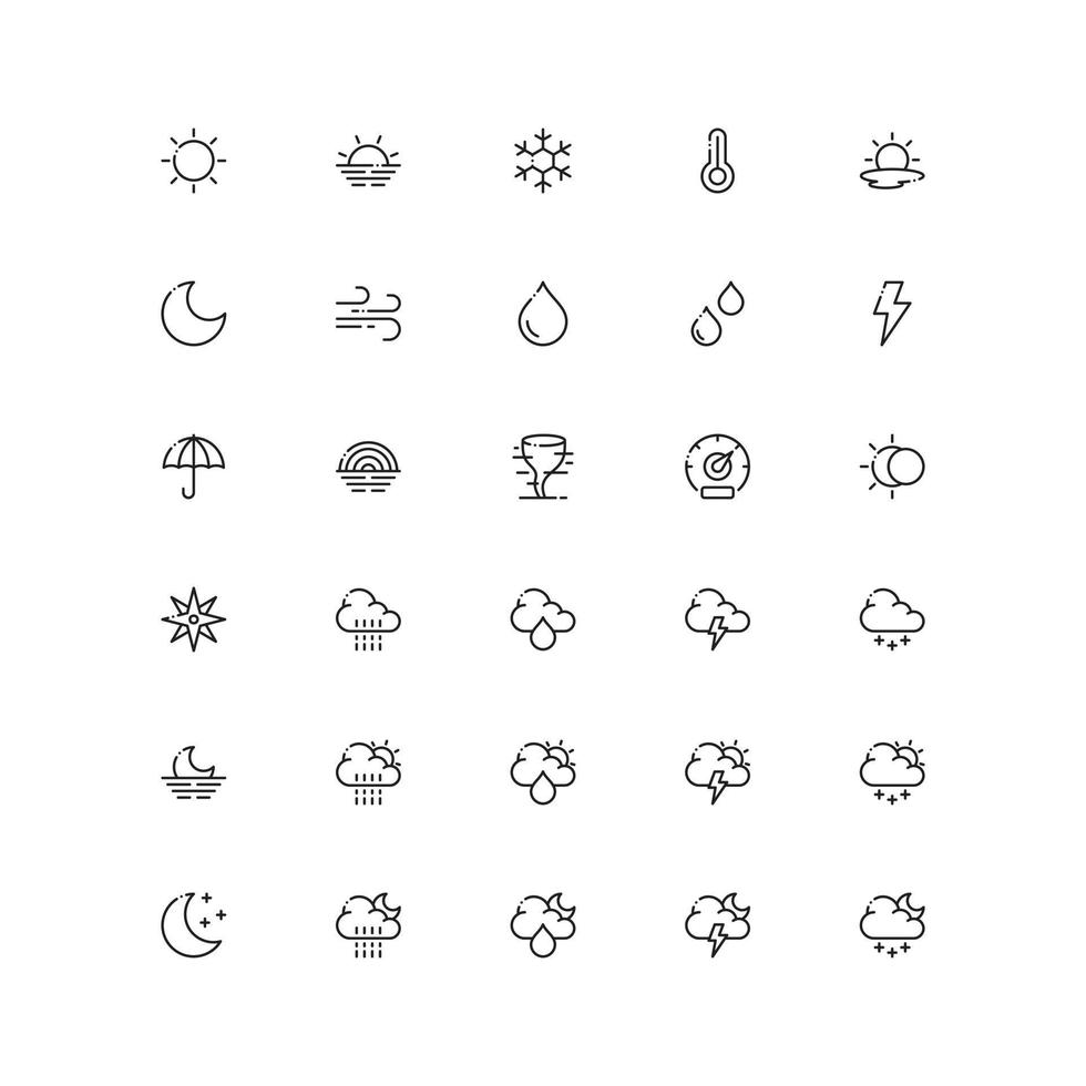 Wettersymbol eingestellt vektor