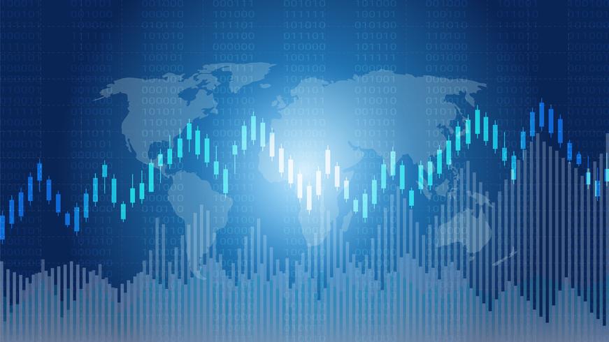 Candlestick-Muster sind eine Art Finanzdiagramm. vektor