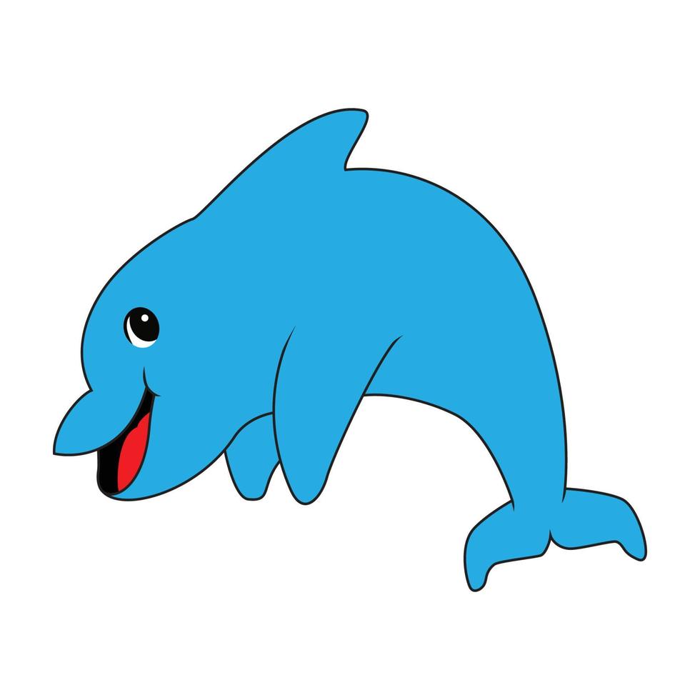 delfin tecknad konst illustration vektor