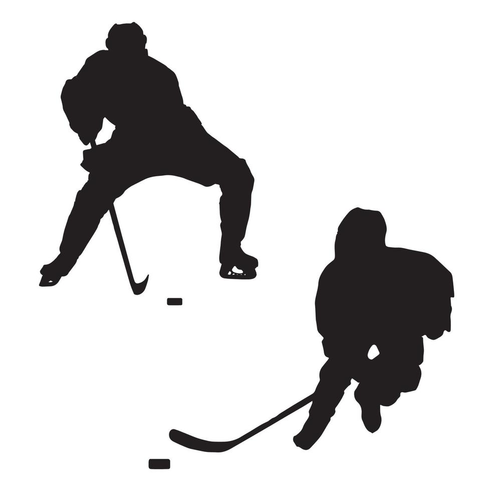 ishockeyspelare siluett vektor
