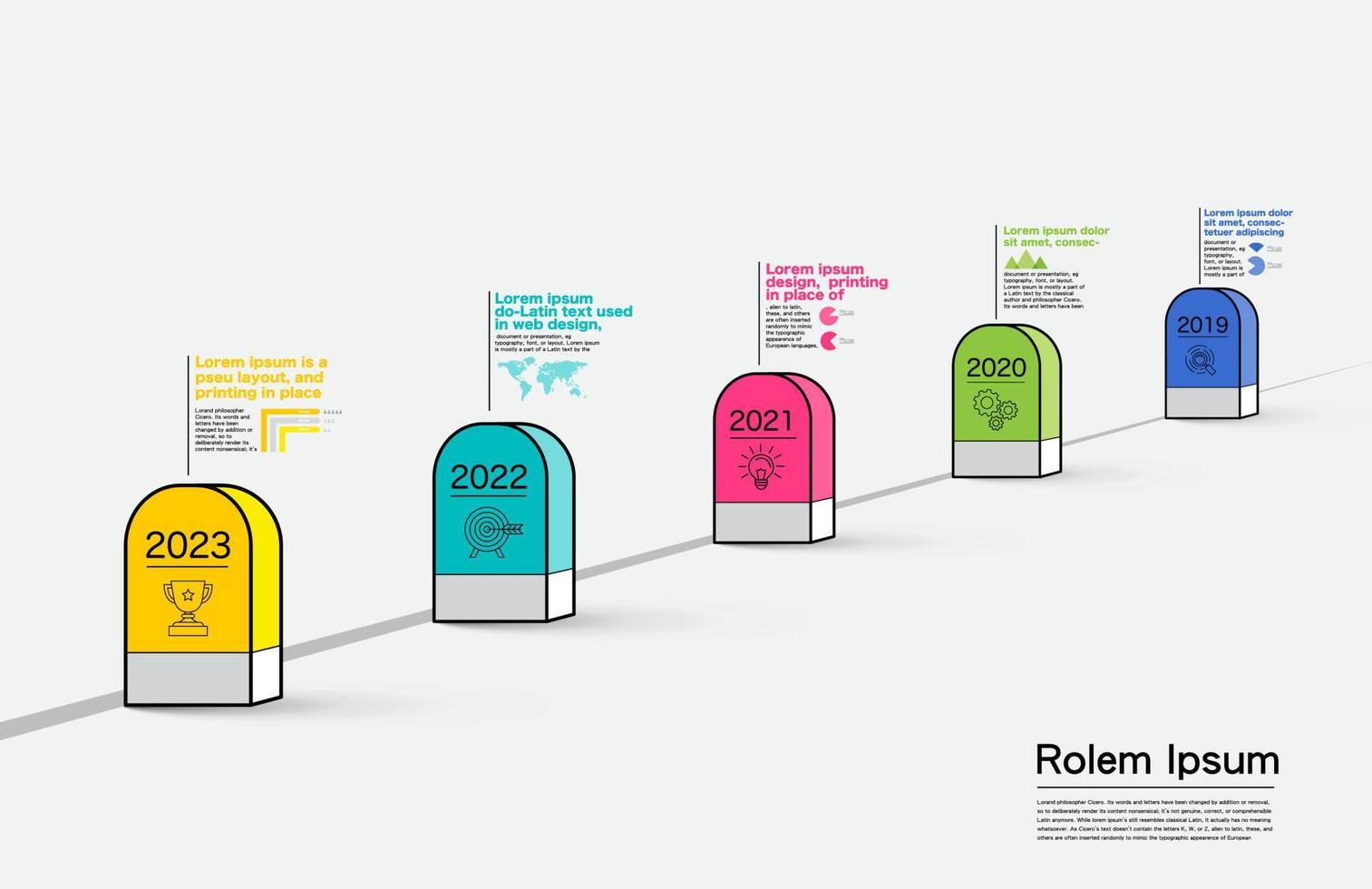 Meilensteinunternehmen, Zeitleiste, Fahrplan, Infografik-Vektorillustration, Berichtsinformationen vektor