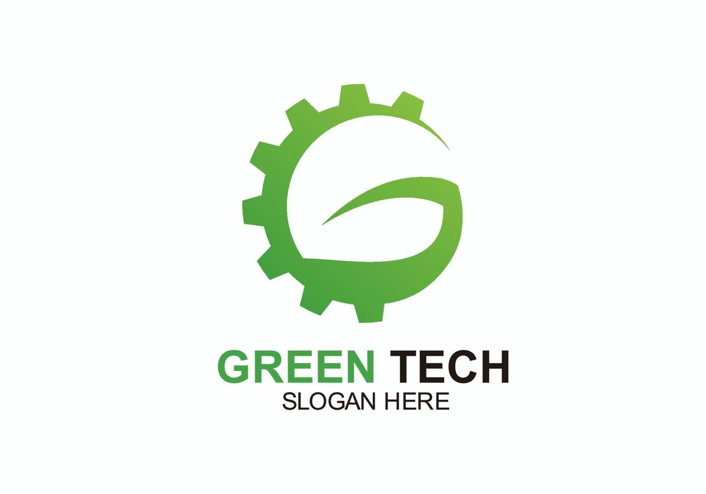 symbol ikon grön tech logotyp design inspiration. vektor