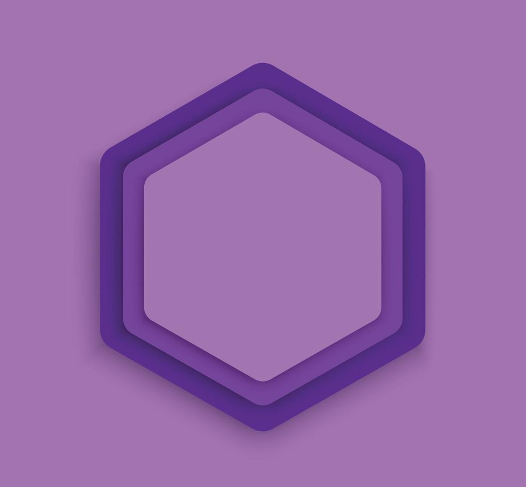 lila Hexagon Hintergrund Vorlage Vektor Illustration