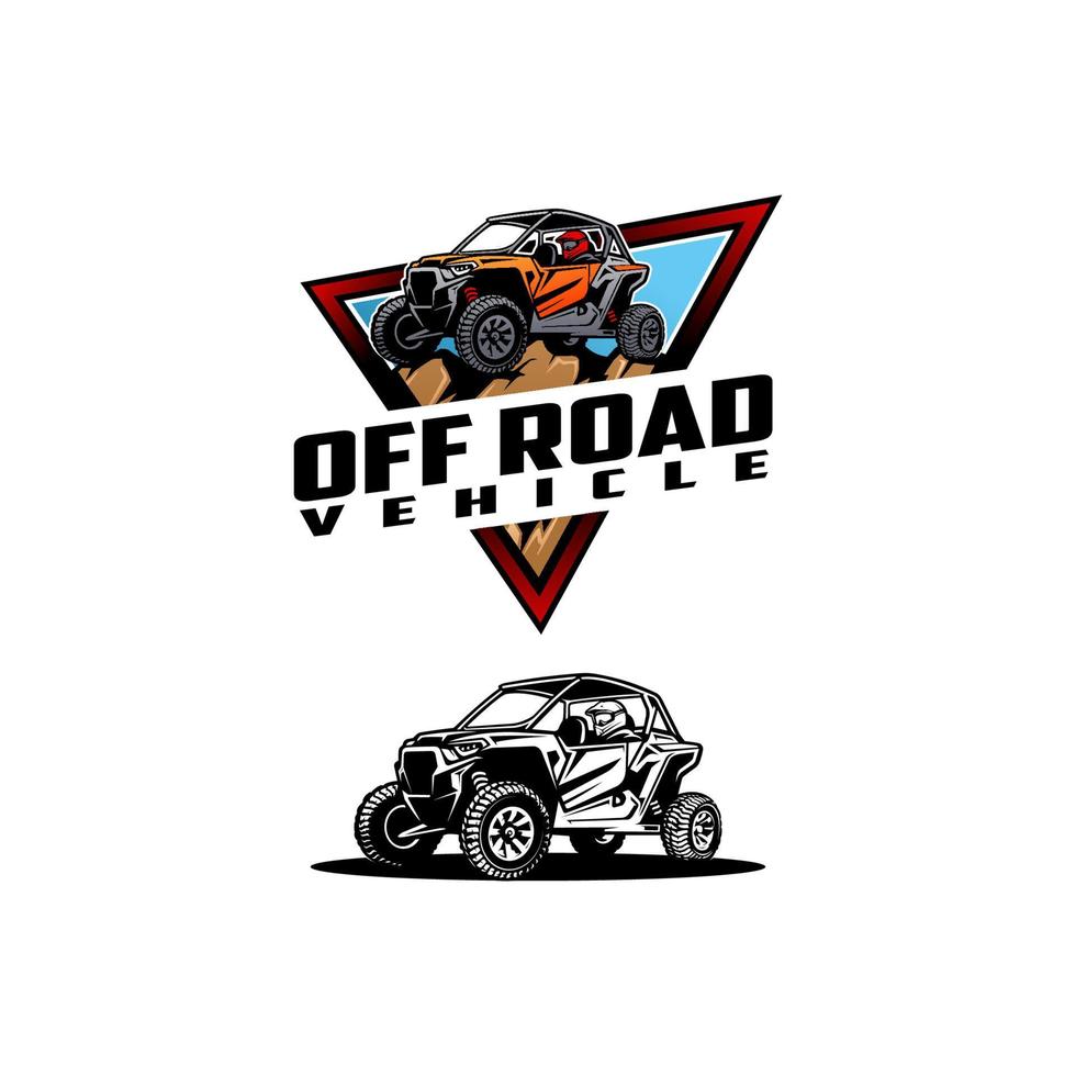 uppsättning off road äventyr utv logotyp vektor