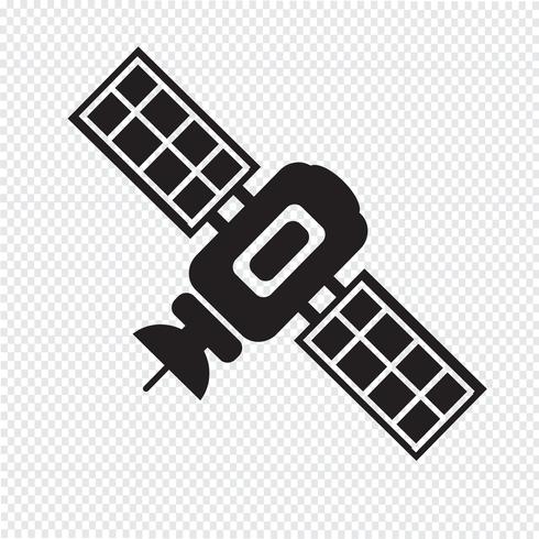 satellit ikon symbol tecken vektor