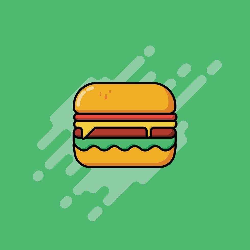 burger-cartoon-illustrationen vektor