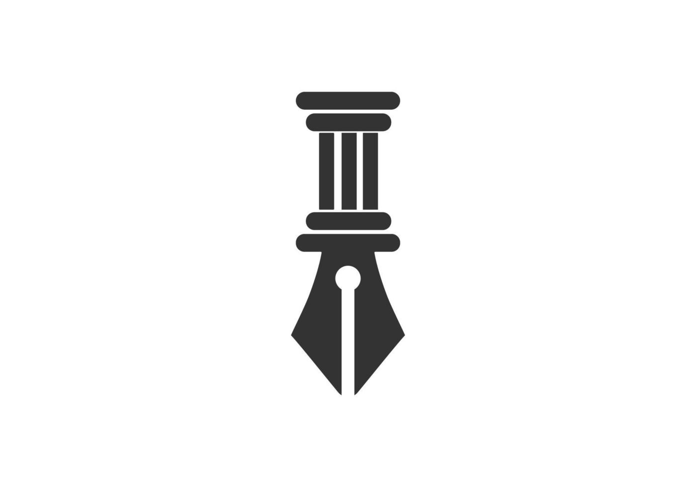 Stift-Gebäude-Logo-Vorlage vektor