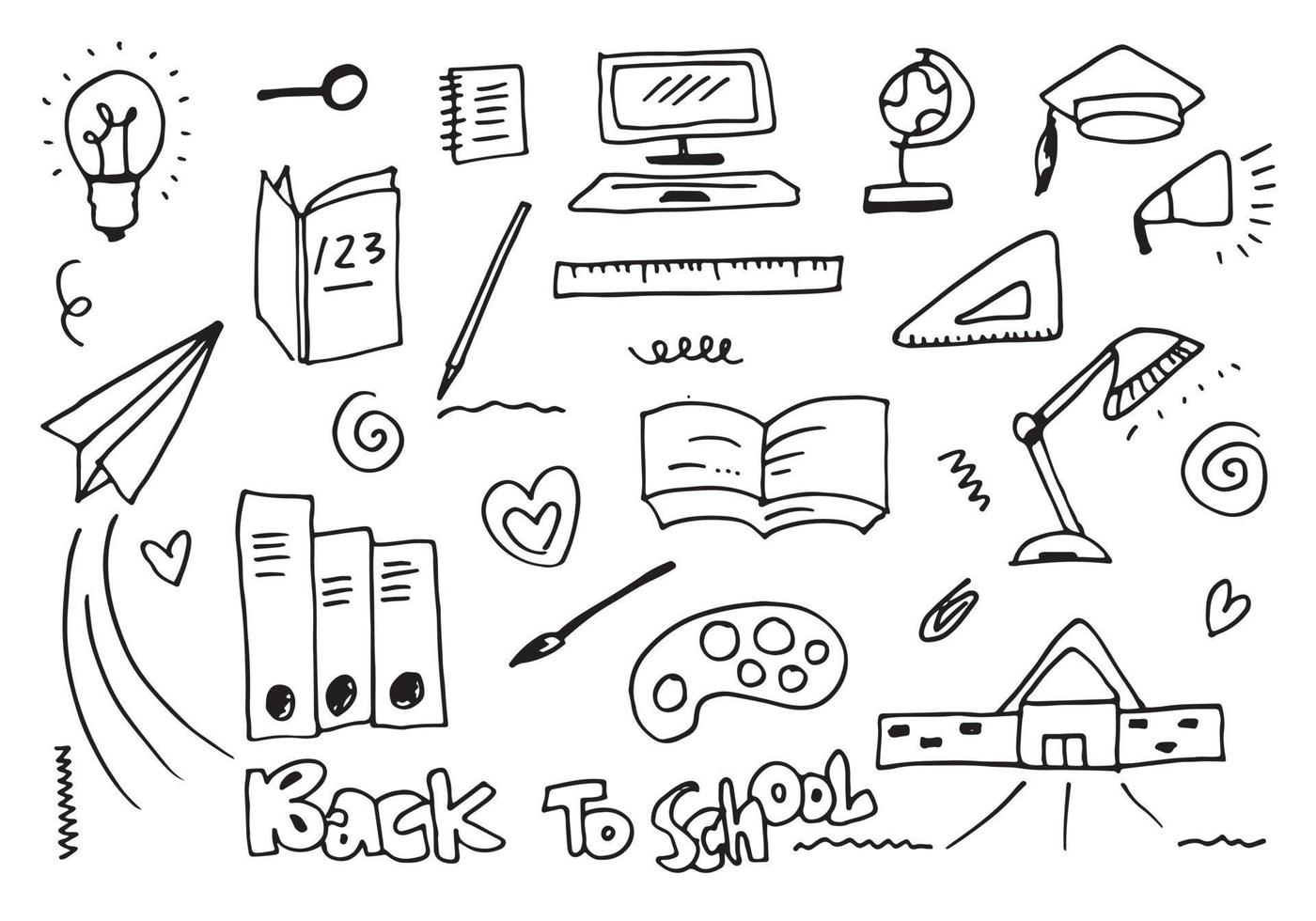 vektor illustration av tillbaka till skolan. bra för omslagspapper och webbtapeter.